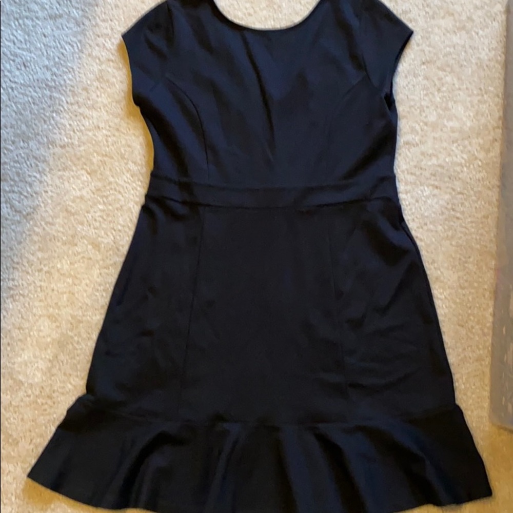 NWT LOFT Little Black Dress Cute Ruffle Bottom 14